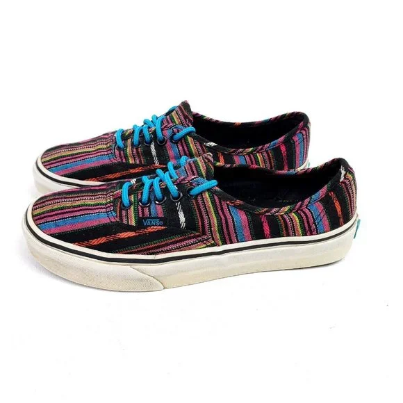 Vans Guate Weave Era Mens Shoes Size 6.5 Womens Size 8 Sneakers Textile Striped - Picture 1 of 12